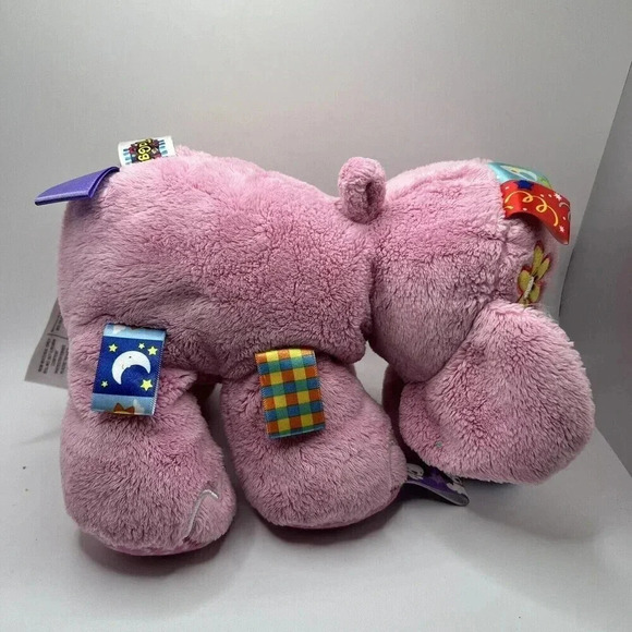 Taggies Pink Elephant Plush 9" Lovey Rattle Tags Baby Security - Picture 2 of 7